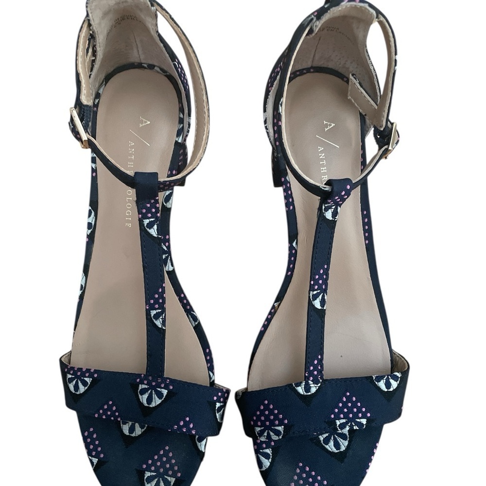 Anthropologie Ankle Strap Floral